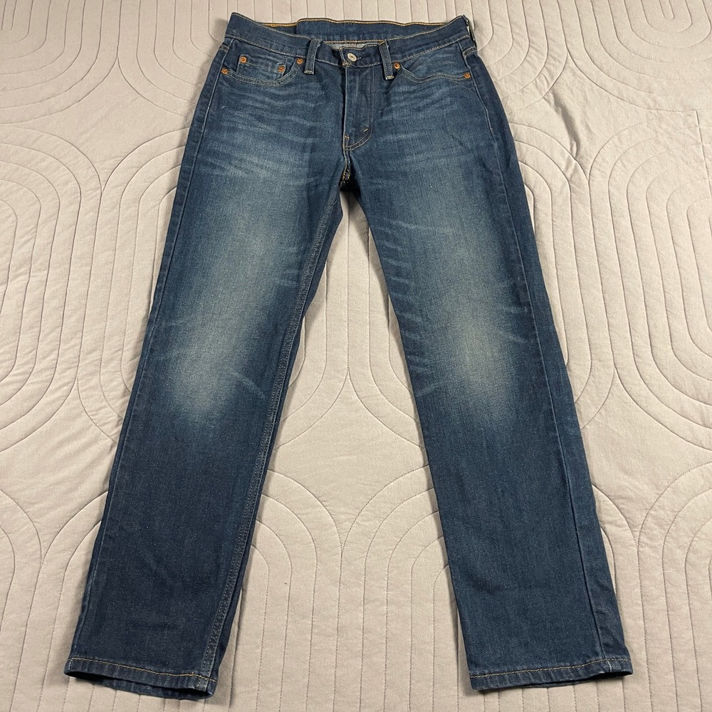 Levis 514 Straight Fit Mens Jeans Blue Denim 30x30 Stretch Medium Wash Pants